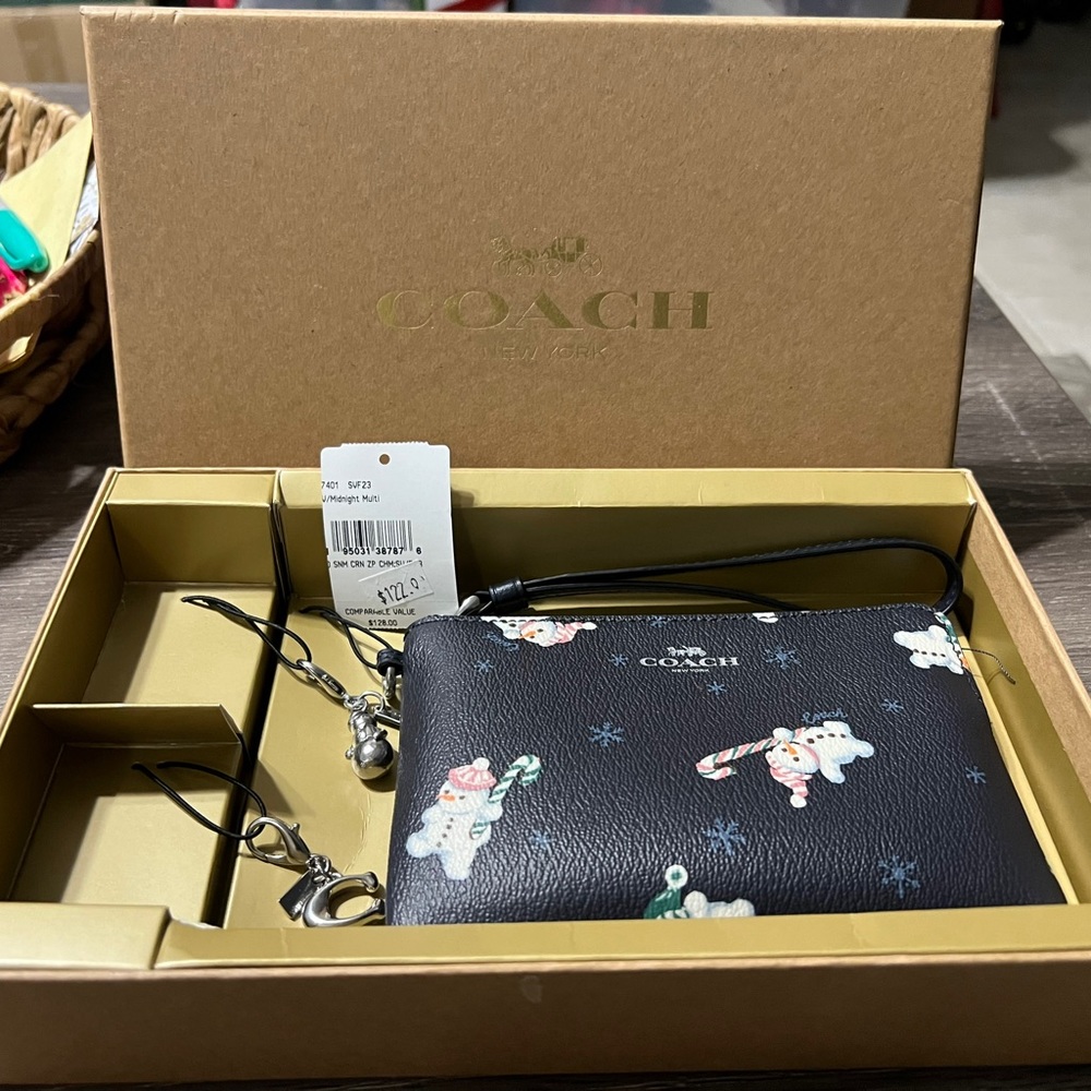 Coach Snowman Wristlet